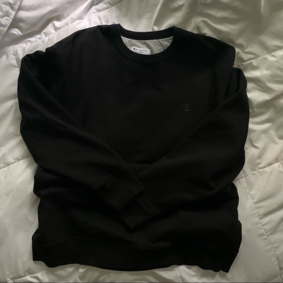 Black Champion Crewneck Sweatshirt - Picture 2 of 3